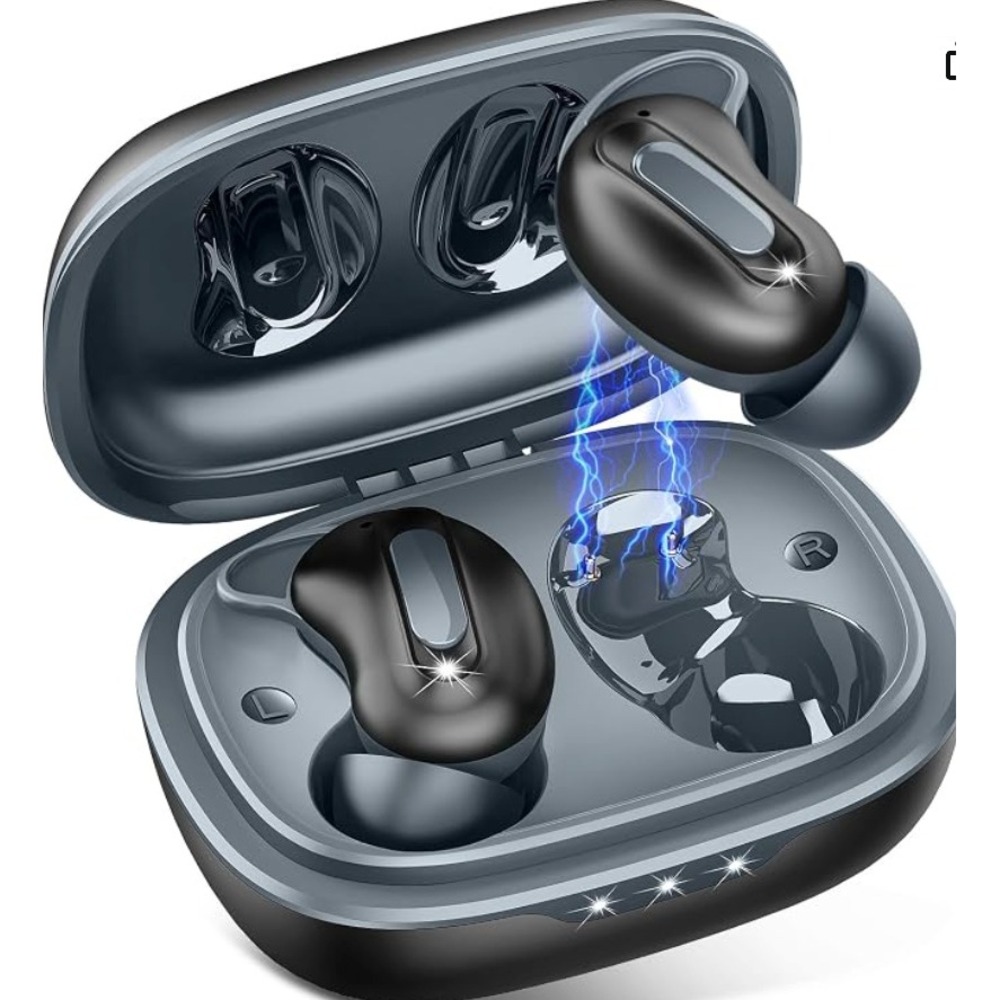 Aggoo D20 Sleep Earbuds Mini ANC Wireless Earbuds Bluetooth 5.4 Headphones Black